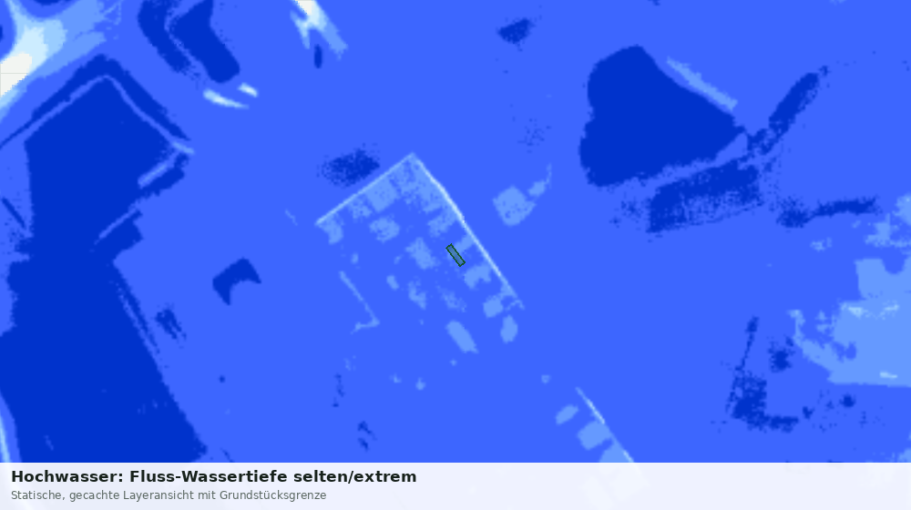 Statische Kartenansicht: Hochwasser: Fluss-Wassertiefe selten/extrem