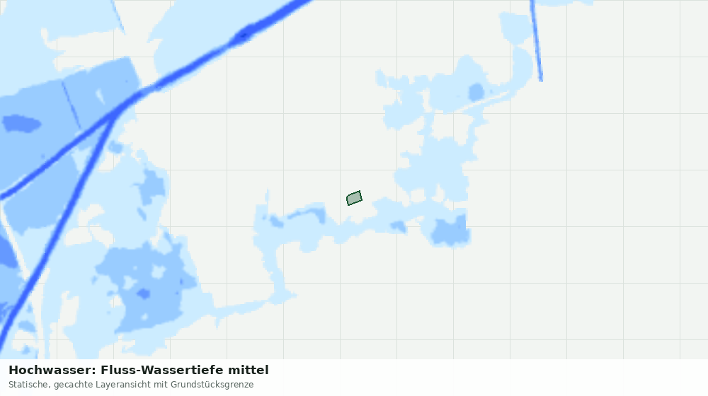 Statische Kartenansicht: Hochwasser: Fluss-Wassertiefe mittel