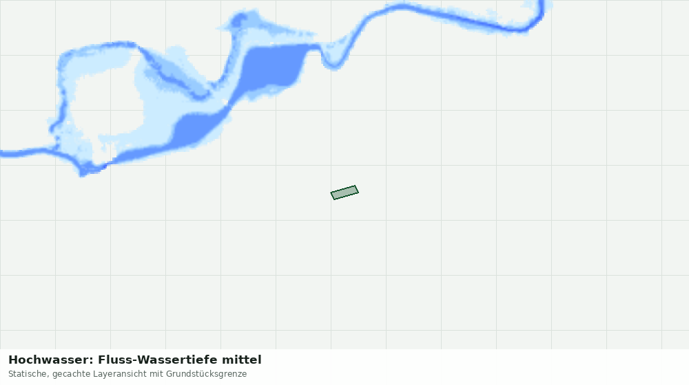 Statische Kartenansicht: Hochwasser: Fluss-Wassertiefe mittel