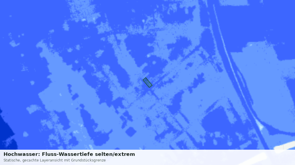 Statische Kartenansicht: Hochwasser: Fluss-Wassertiefe selten/extrem