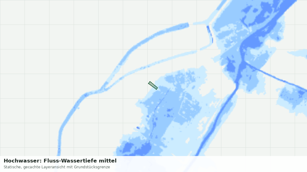 Statische Kartenansicht: Hochwasser: Fluss-Wassertiefe mittel