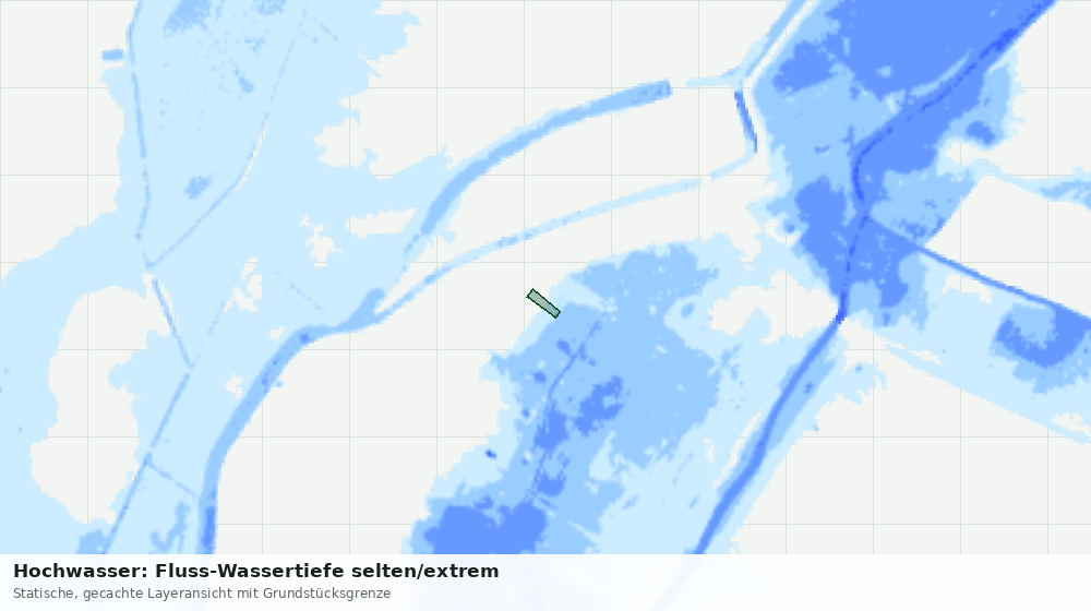 Statische Kartenansicht: Hochwasser: Fluss-Wassertiefe selten/extrem