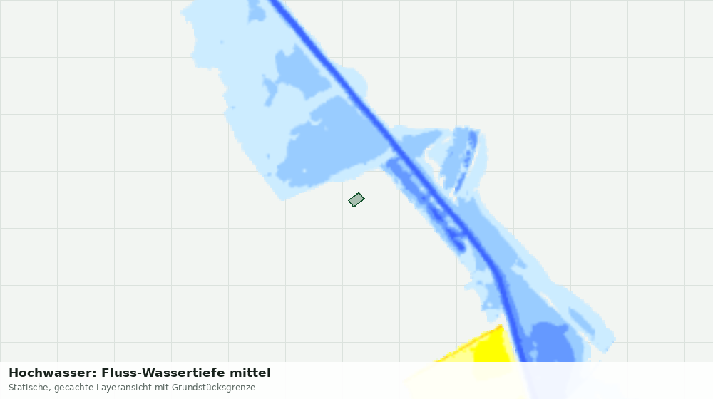 Statische Kartenansicht: Hochwasser: Fluss-Wassertiefe mittel