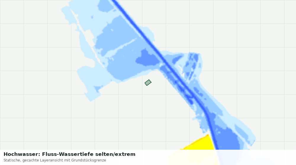 Statische Kartenansicht: Hochwasser: Fluss-Wassertiefe selten/extrem
