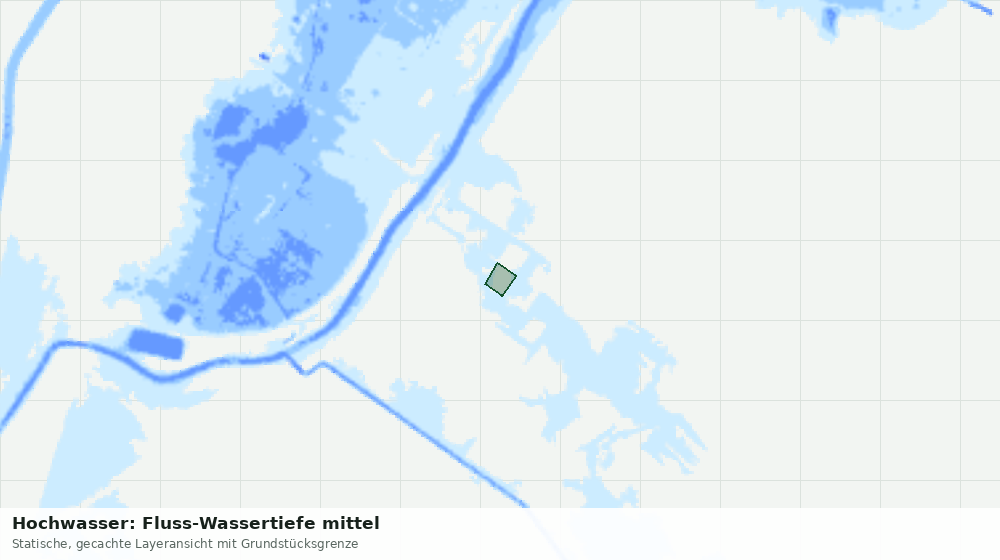 Statische Kartenansicht: Hochwasser: Fluss-Wassertiefe mittel