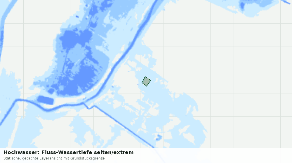 Statische Kartenansicht: Hochwasser: Fluss-Wassertiefe selten/extrem
