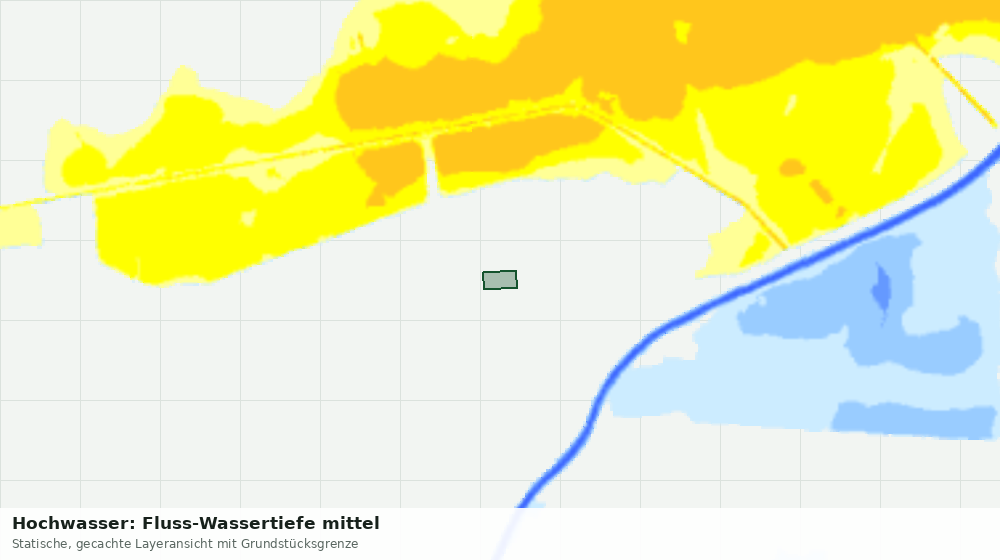 Statische Kartenansicht: Hochwasser: Fluss-Wassertiefe mittel