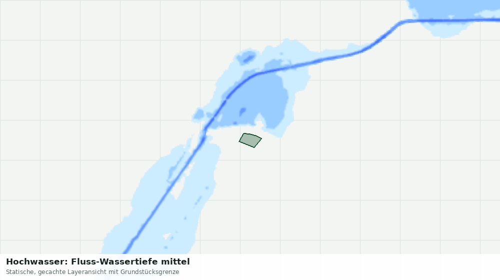 Statische Kartenansicht: Hochwasser: Fluss-Wassertiefe mittel