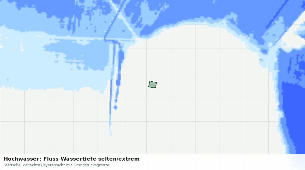 Statische Kartenansicht: Hochwasser: Fluss-Wassertiefe selten/extrem