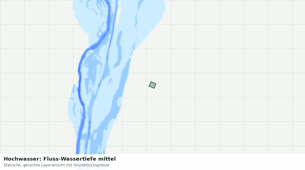 Statische Kartenansicht: Hochwasser: Fluss-Wassertiefe mittel