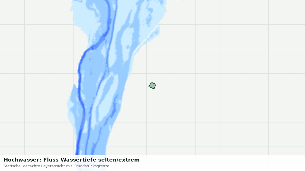 Statische Kartenansicht: Hochwasser: Fluss-Wassertiefe selten/extrem