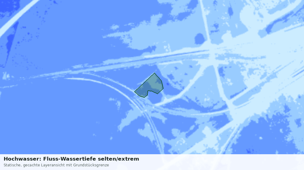 Statische Kartenansicht: Hochwasser: Fluss-Wassertiefe selten/extrem