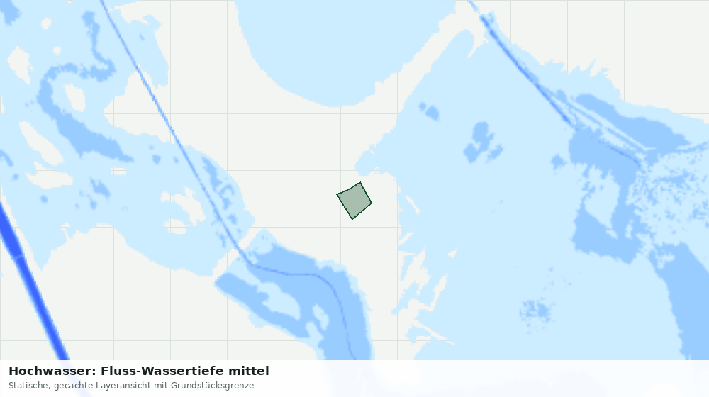 Statische Kartenansicht: Hochwasser: Fluss-Wassertiefe mittel