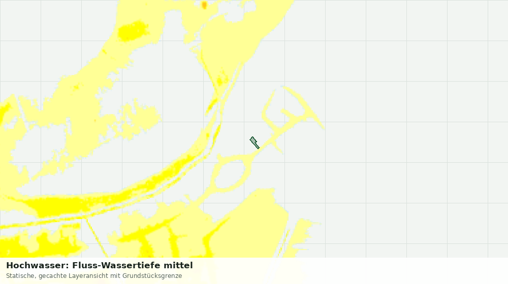 Statische Kartenansicht: Hochwasser: Fluss-Wassertiefe mittel