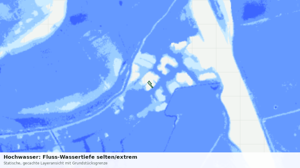 Statische Kartenansicht: Hochwasser: Fluss-Wassertiefe selten/extrem