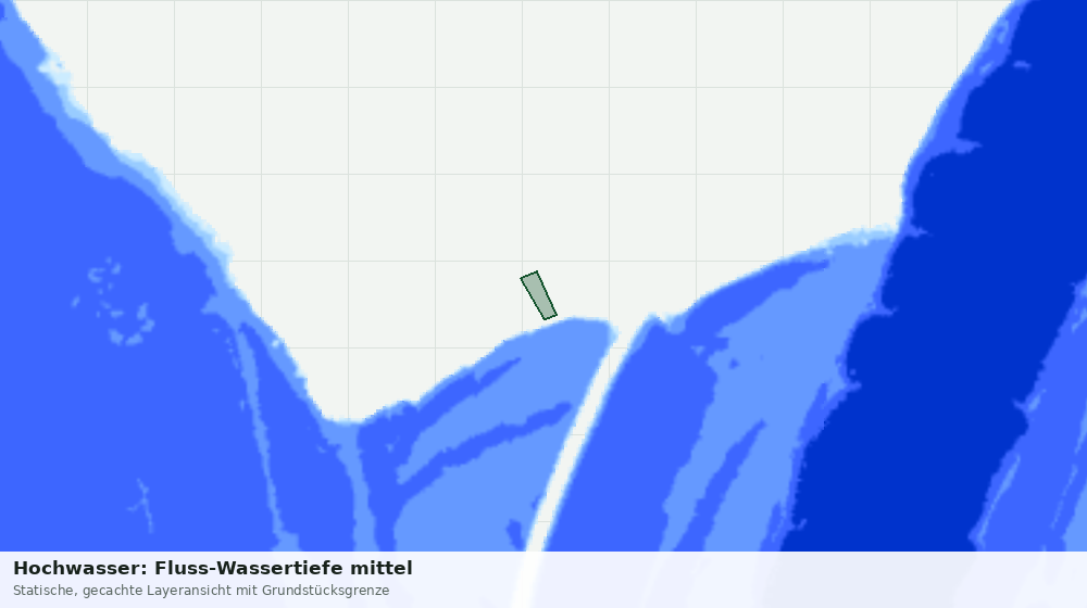 Statische Kartenansicht: Hochwasser: Fluss-Wassertiefe mittel