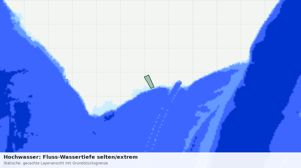 Statische Kartenansicht: Hochwasser: Fluss-Wassertiefe selten/extrem