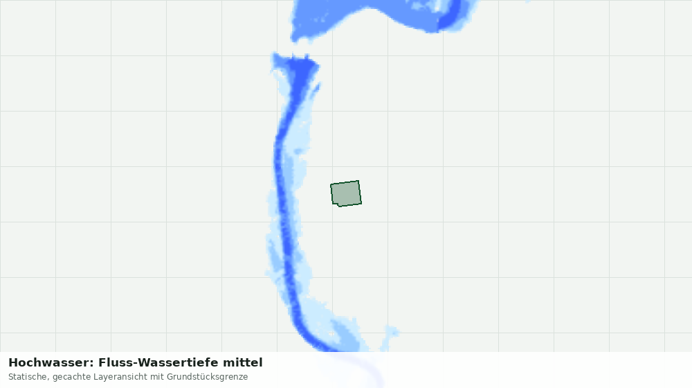 Statische Kartenansicht: Hochwasser: Fluss-Wassertiefe mittel