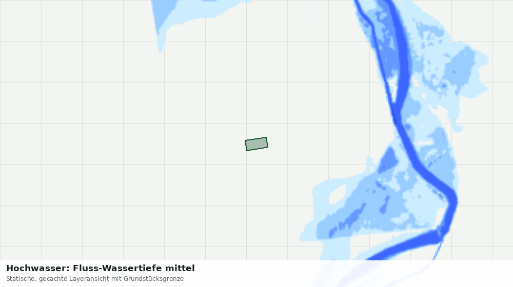 Statische Kartenansicht: Hochwasser: Fluss-Wassertiefe mittel
