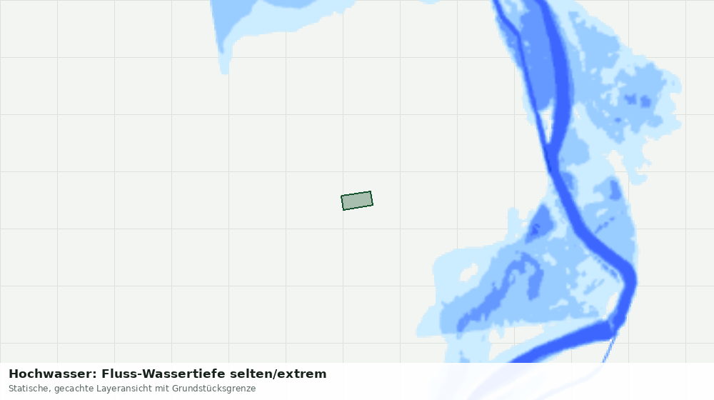 Statische Kartenansicht: Hochwasser: Fluss-Wassertiefe selten/extrem