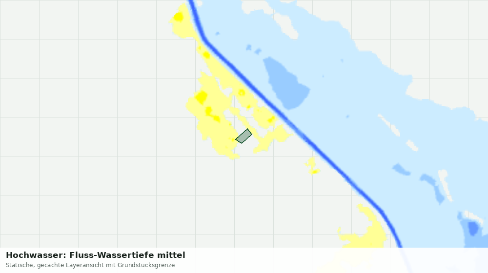 Statische Kartenansicht: Hochwasser: Fluss-Wassertiefe mittel