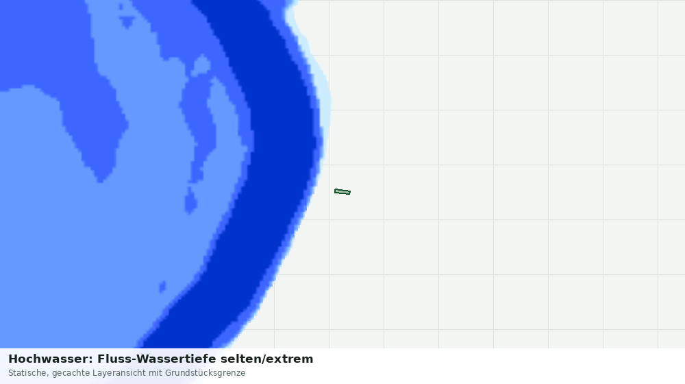Statische Kartenansicht: Hochwasser: Fluss-Wassertiefe selten/extrem