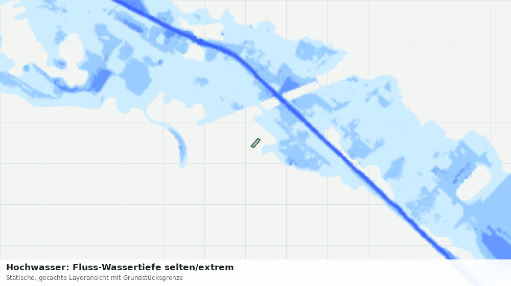 Statische Kartenansicht: Hochwasser: Fluss-Wassertiefe selten/extrem