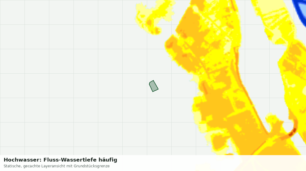 Statische Kartenansicht: Hochwasser: Fluss-Wassertiefe häufig