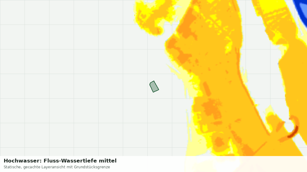 Statische Kartenansicht: Hochwasser: Fluss-Wassertiefe mittel