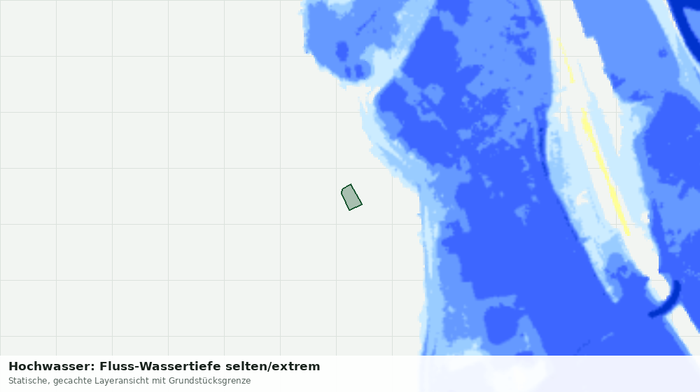 Statische Kartenansicht: Hochwasser: Fluss-Wassertiefe selten/extrem