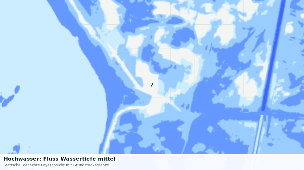 Statische Kartenansicht: Hochwasser: Fluss-Wassertiefe mittel