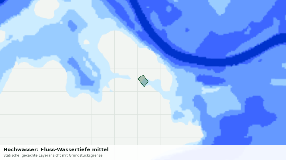 Statische Kartenansicht: Hochwasser: Fluss-Wassertiefe mittel
