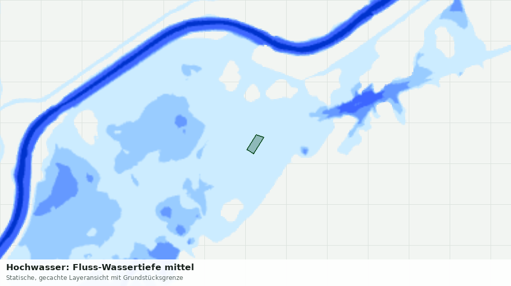 Statische Kartenansicht: Hochwasser: Fluss-Wassertiefe mittel