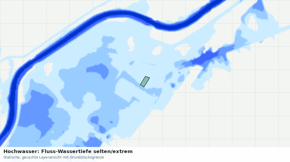 Statische Kartenansicht: Hochwasser: Fluss-Wassertiefe selten/extrem