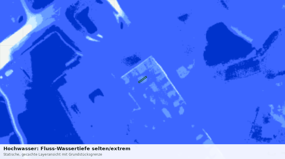 Statische Kartenansicht: Hochwasser: Fluss-Wassertiefe selten/extrem