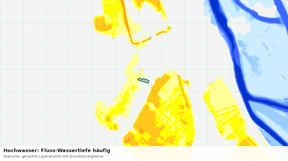 Statische Kartenansicht: Hochwasser: Fluss-Wassertiefe häufig