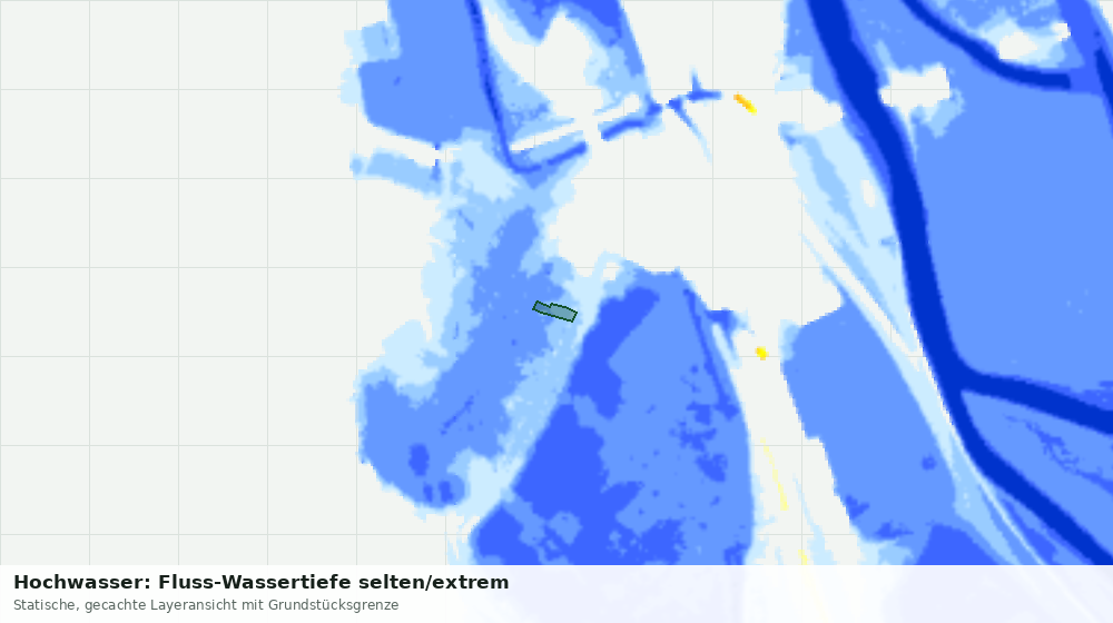 Statische Kartenansicht: Hochwasser: Fluss-Wassertiefe selten/extrem