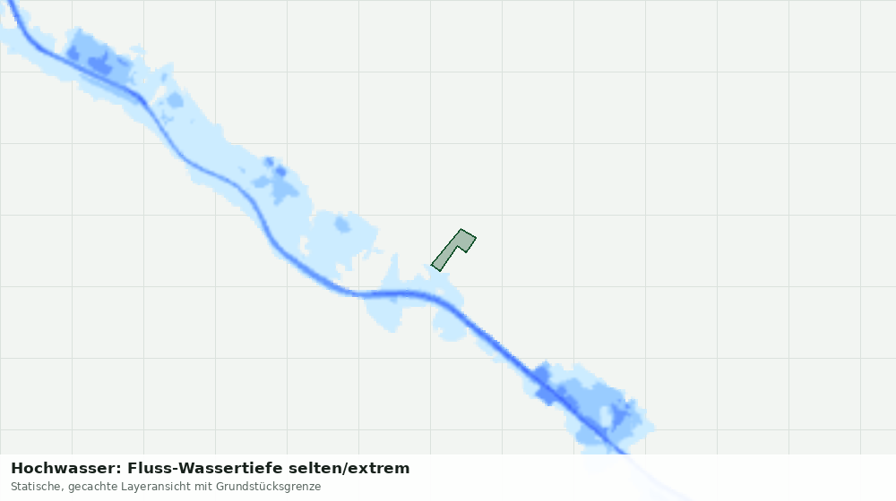 Statische Kartenansicht: Hochwasser: Fluss-Wassertiefe selten/extrem