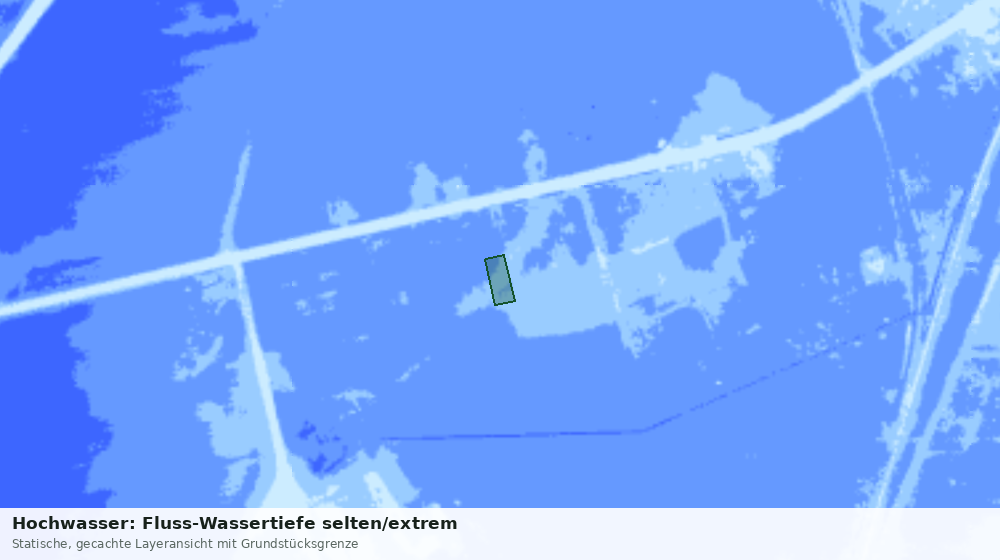 Statische Kartenansicht: Hochwasser: Fluss-Wassertiefe selten/extrem