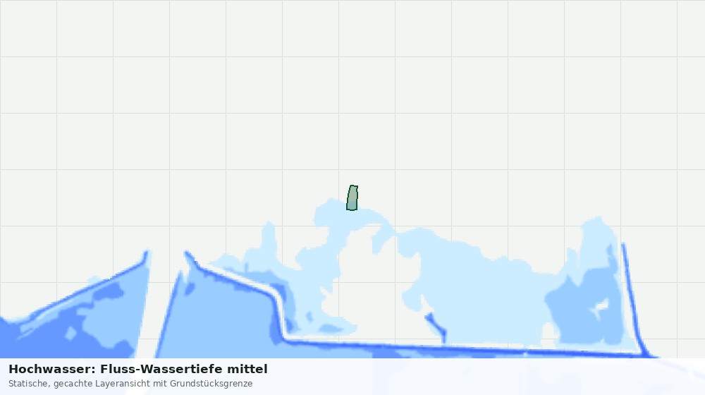 Statische Kartenansicht: Hochwasser: Fluss-Wassertiefe mittel