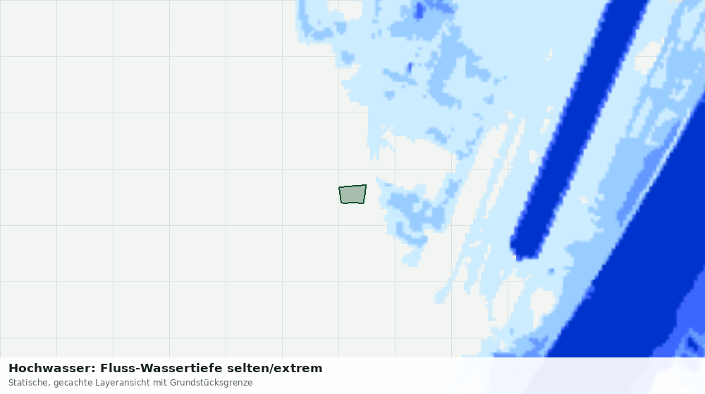 Statische Kartenansicht: Hochwasser: Fluss-Wassertiefe selten/extrem