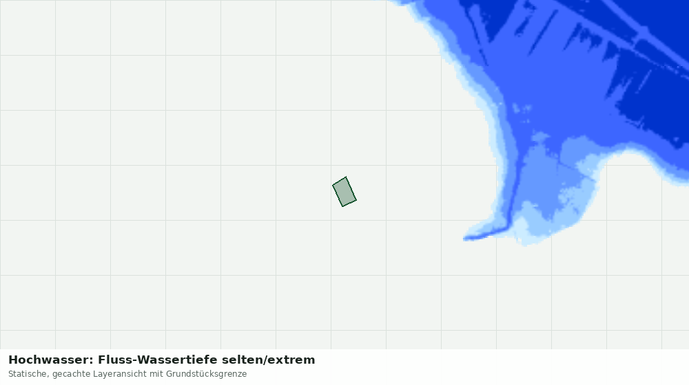 Statische Kartenansicht: Hochwasser: Fluss-Wassertiefe selten/extrem