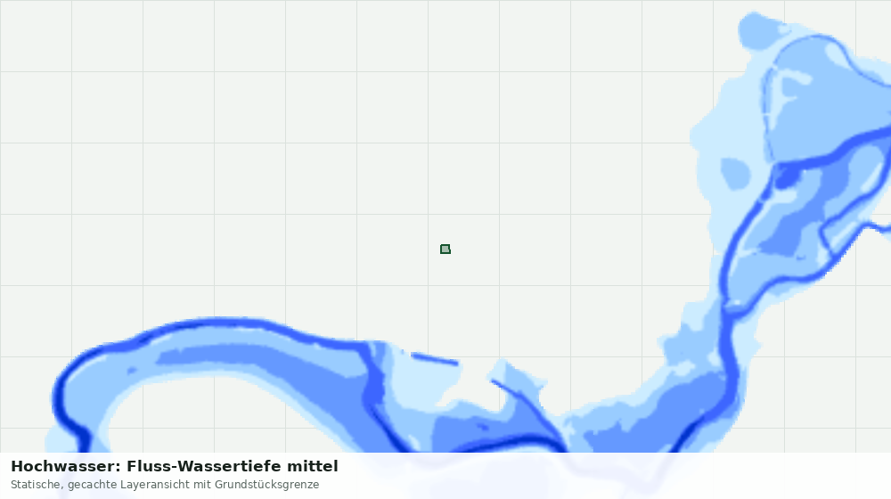 Statische Kartenansicht: Hochwasser: Fluss-Wassertiefe mittel