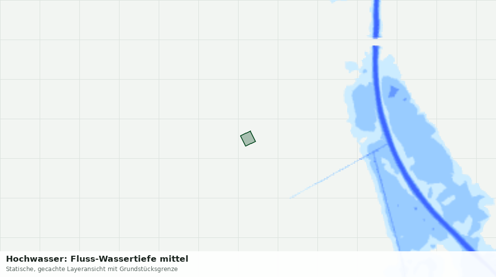 Statische Kartenansicht: Hochwasser: Fluss-Wassertiefe mittel