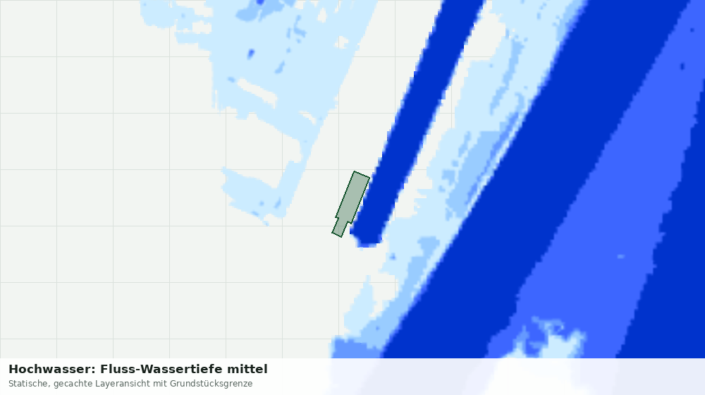 Statische Kartenansicht: Hochwasser: Fluss-Wassertiefe mittel