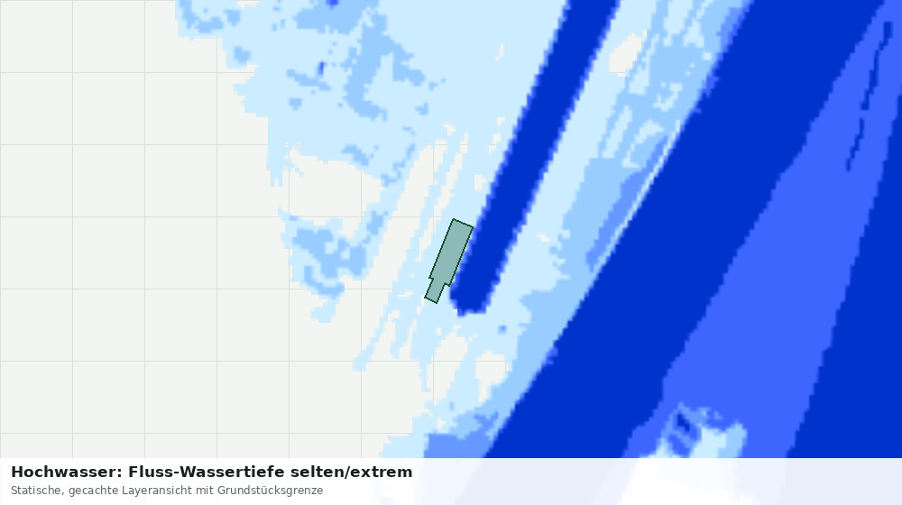 Statische Kartenansicht: Hochwasser: Fluss-Wassertiefe selten/extrem