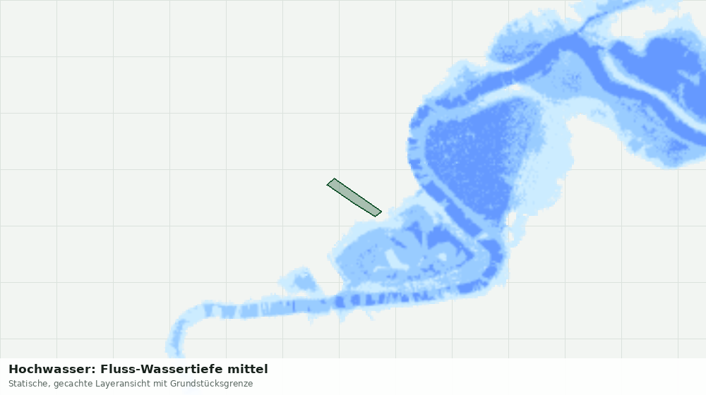 Statische Kartenansicht: Hochwasser: Fluss-Wassertiefe mittel