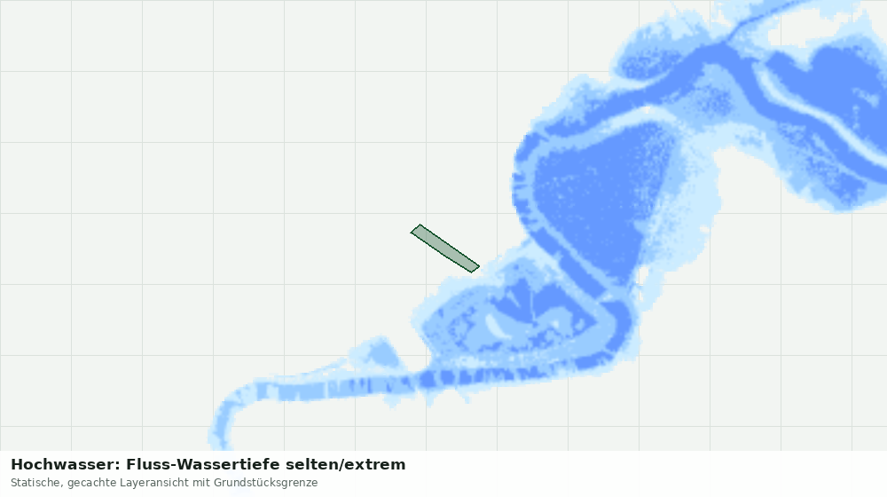 Statische Kartenansicht: Hochwasser: Fluss-Wassertiefe selten/extrem