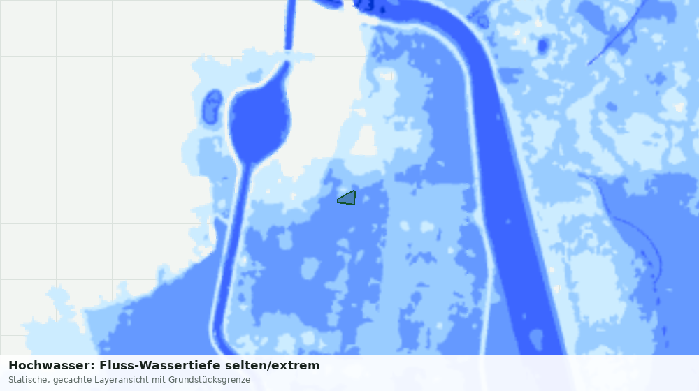 Statische Kartenansicht: Hochwasser: Fluss-Wassertiefe selten/extrem