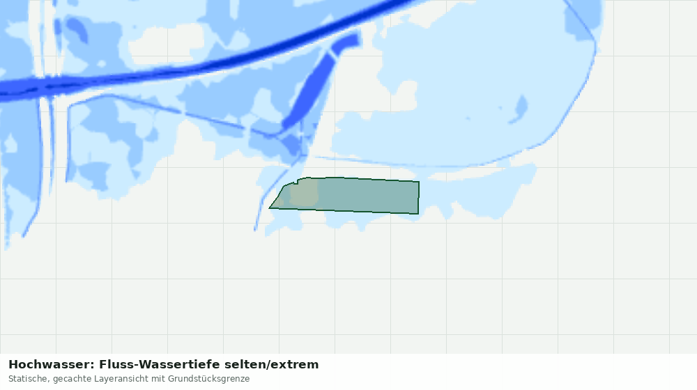 Statische Kartenansicht: Hochwasser: Fluss-Wassertiefe selten/extrem
